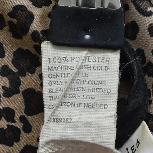 Vintage Natori Private Luxury Leopard Animal Print Robe Kimono Brown Black Med - Picture 9 of 9